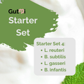 GutMi | L. reuteri + B. subtilis + L. gasseri + B. infantis | Yogurt Starter Set | SIBO Stable | Starter Cultures | Pack of 3